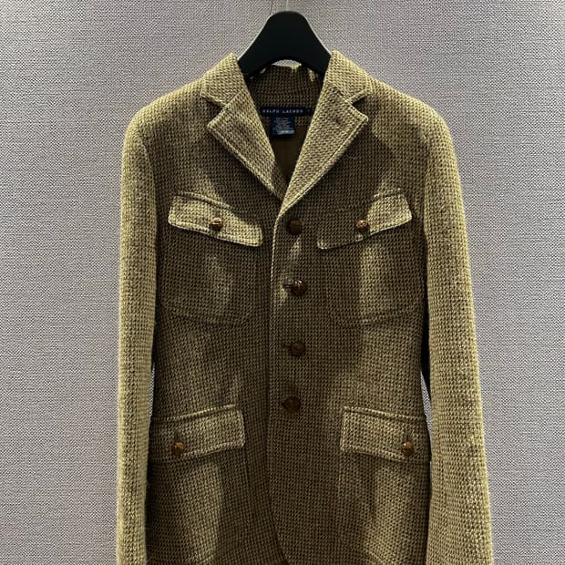 랄프로렌 이태리 메이드 알파카 블렌드 사파리 블레이저