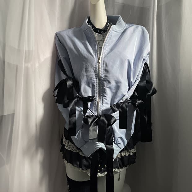 러블리 빈티지 리본 패딩