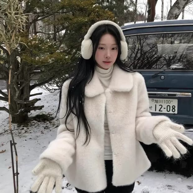 더위시 leeds 리즈 로엔 밍크퍼 코트 퍼자켓