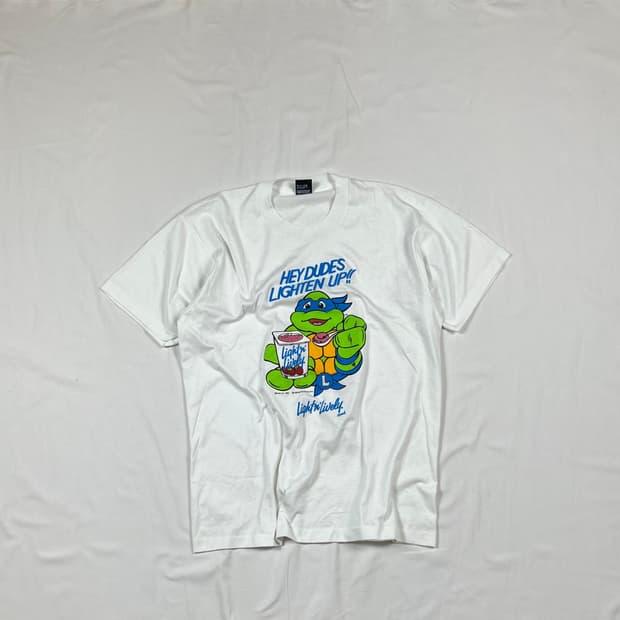 90‘s 90년대 light n lively 프린트 반팔티