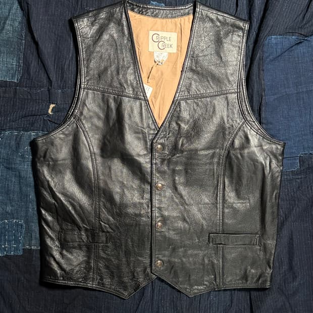 90-00‘s 크리플 크릭 레더 웨스턴 베스트 XL