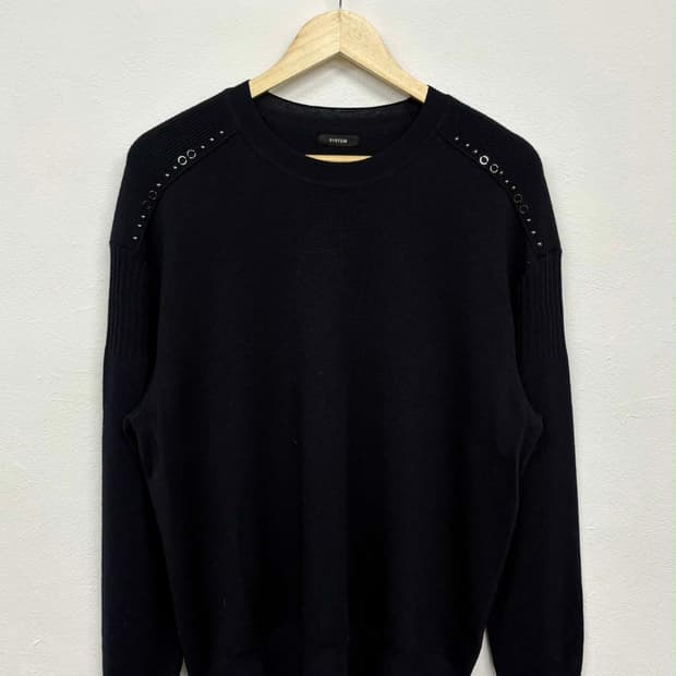 [100] 시스템 옴므 System 한섬 21년 신형 울 스터드 니트