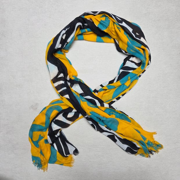 ZARA 아방가르드 추상 패턴 롱 스카프