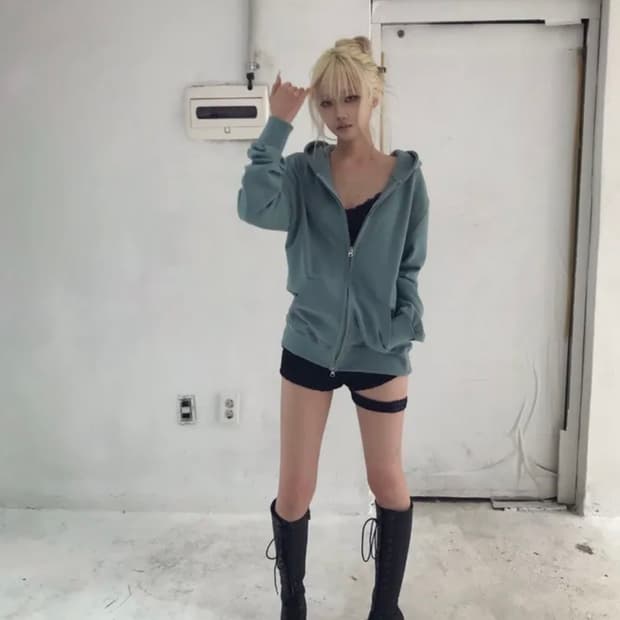 쿄이 민트 후드집업