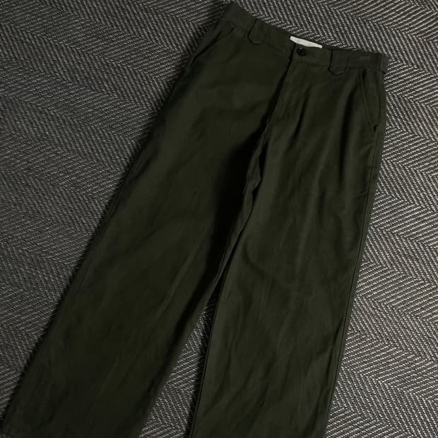 세컨드모노 올리브 와이드 데님 팬츠y 3736