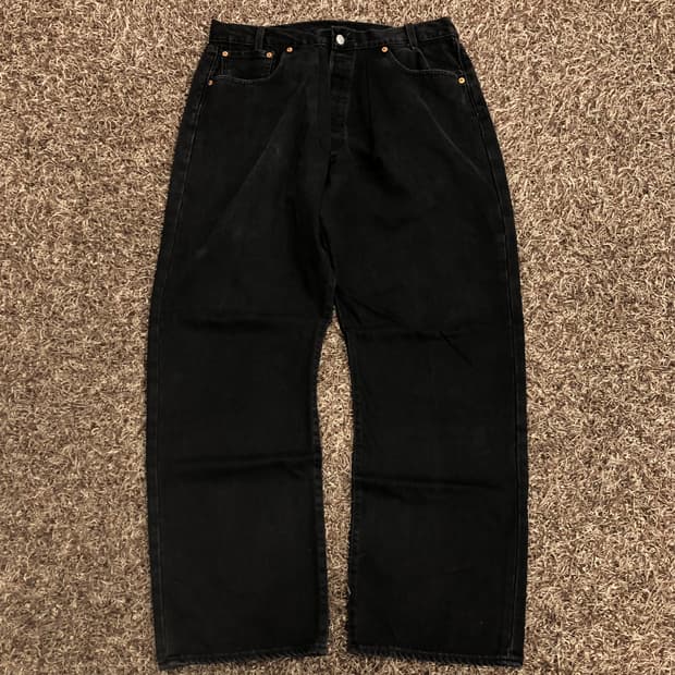 리바이스 501 블랙진 데님 팬츠