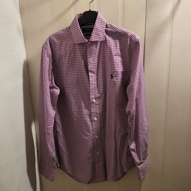 [M]폴로 랄프로렌 핑크 체크 셔츠