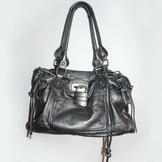 끌로에 00s 패딩턴백 메탈릭 실버