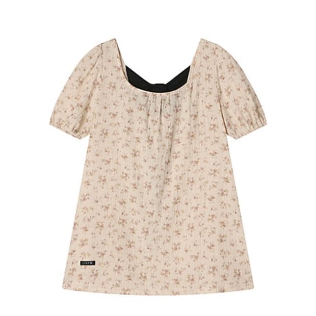 콜로신스 Black Tie Blouse Vintage Flower