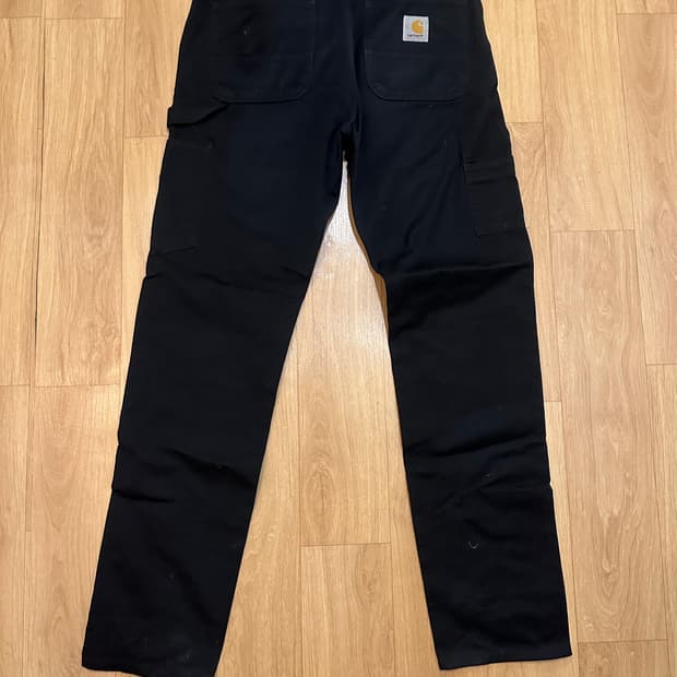 칼하트 wip 싱글니 팬츠 블랙 30/32