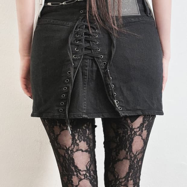 히스테릭글래머 슈레이스 미니스커트