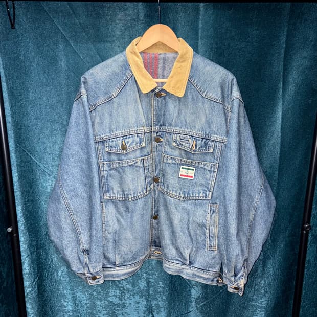 (L) 블루웨이 빈티지 트럭커 데님 자켓