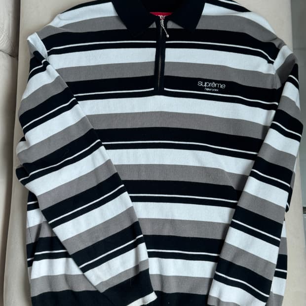 Supreme 슈프림 fw 스트라이프 집 롱슬리브 s