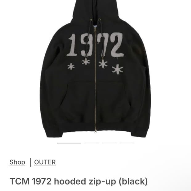 더콜디스트모먼트 tcm 1972 후드집업 s