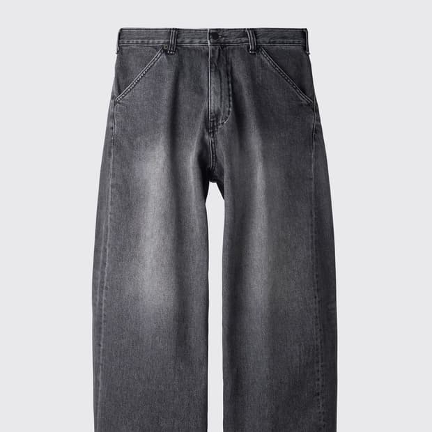 해칭룸 와이드 커브진 워시드블랙 3사이즈