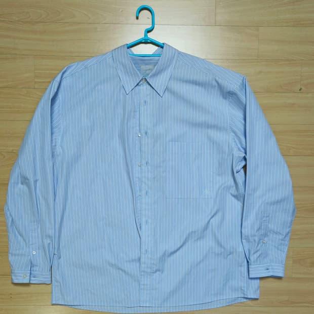 유스 블루 스트라이프 셔츠 L