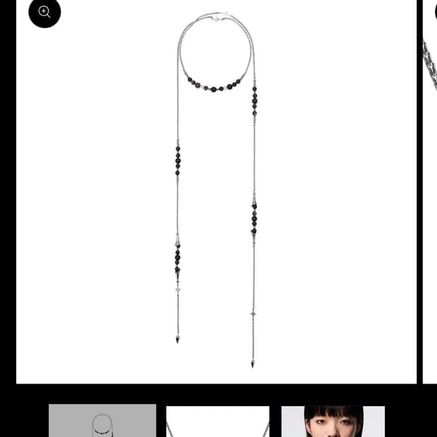 black headstudio long necklace
