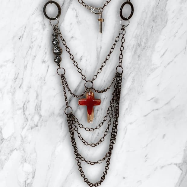 Asymmetry draped-Necklace