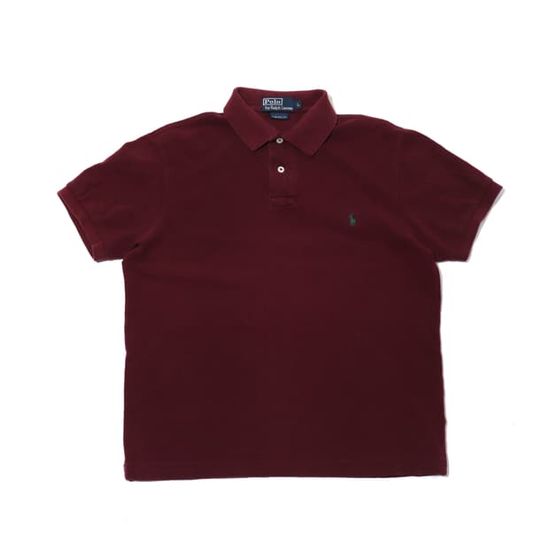 POLO RALPH LAUREN 버건디 커스텀핏 폴로 카라티 size L