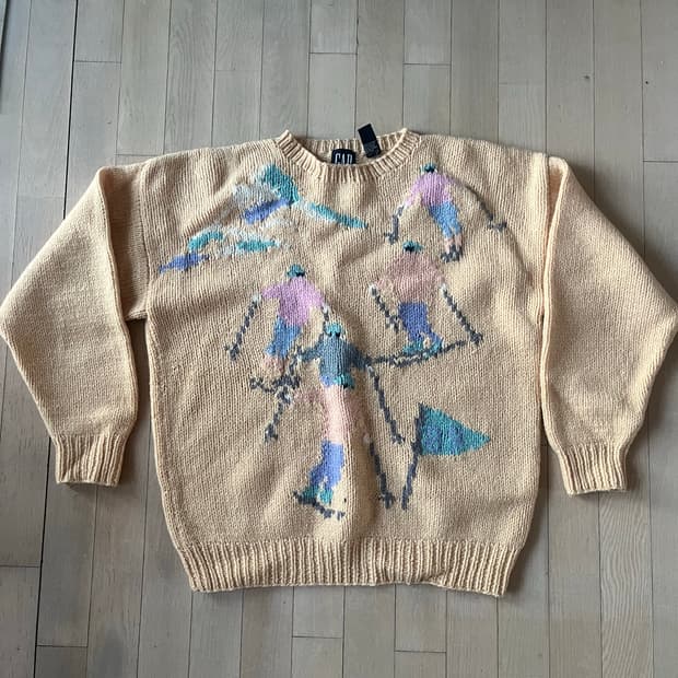 빈티지/올드 갭 핸드메이드 울니트