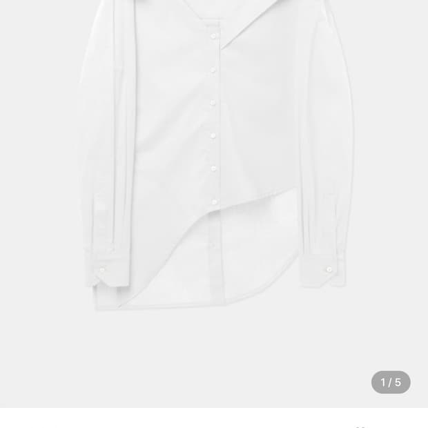 더일마 언발란스 셔츠 화이트 25 s/s