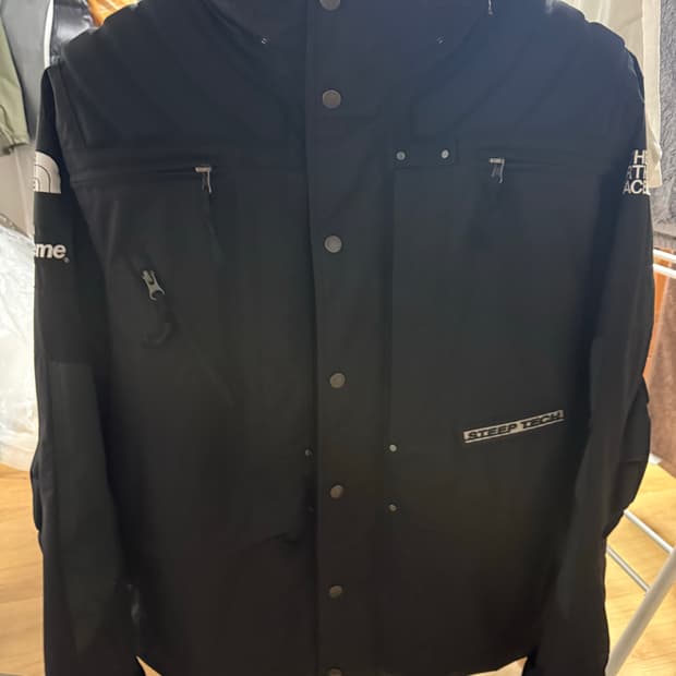슈프림 x 노스페이스 스팁 테크 아포지 자켓 블랙 - 22FW L siz