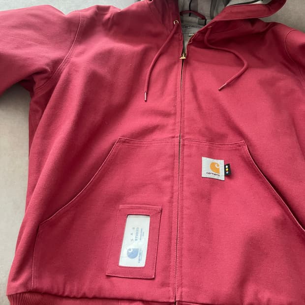 칼하트x아이앱 스튜디오 og 액티브 자켓 어스레드 컬러