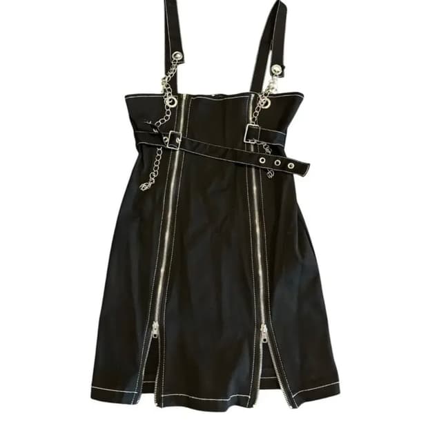 펑크 체인 벨트 원피스
