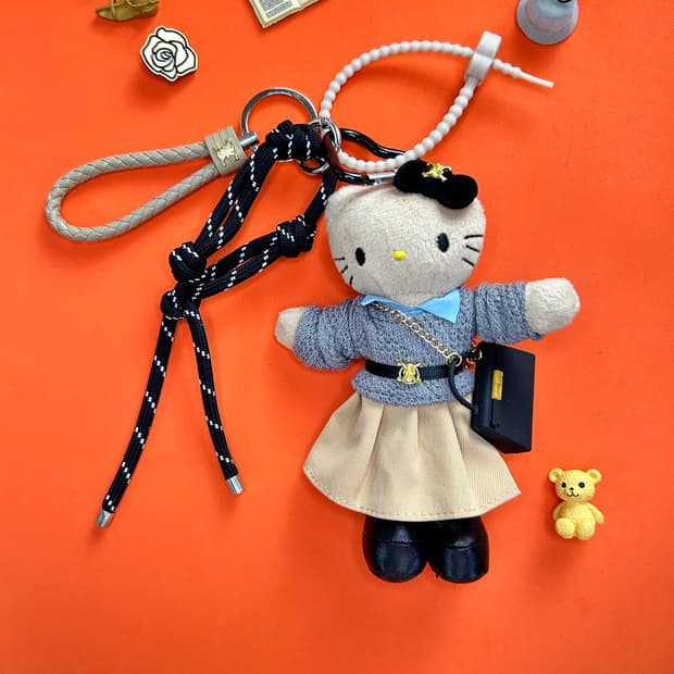 (4)롱다리키티 커스텀키링-데일리 프레피스쿨룩