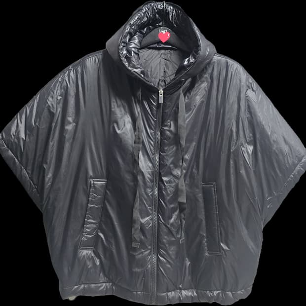 이상봉 케이프 후드 패딩조끼 M(55~66)