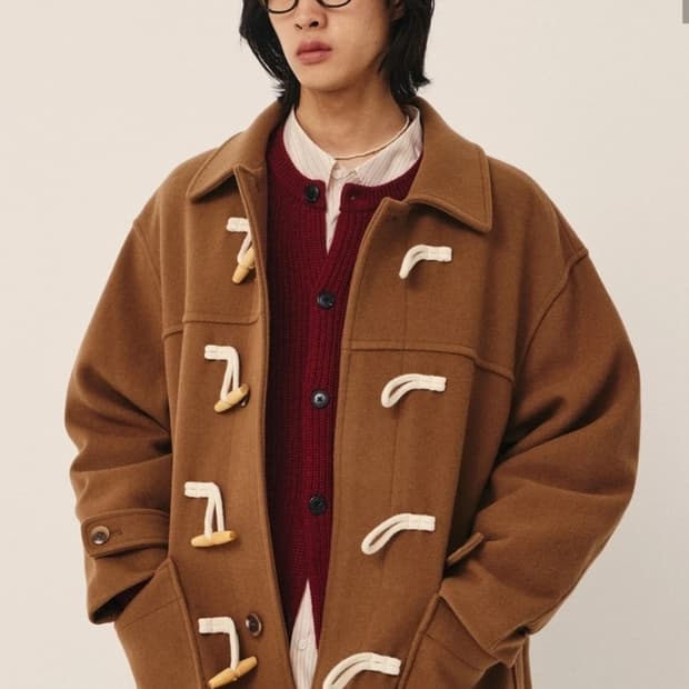 키뮤어 더플 코트 떡볶이코트 브라운 L