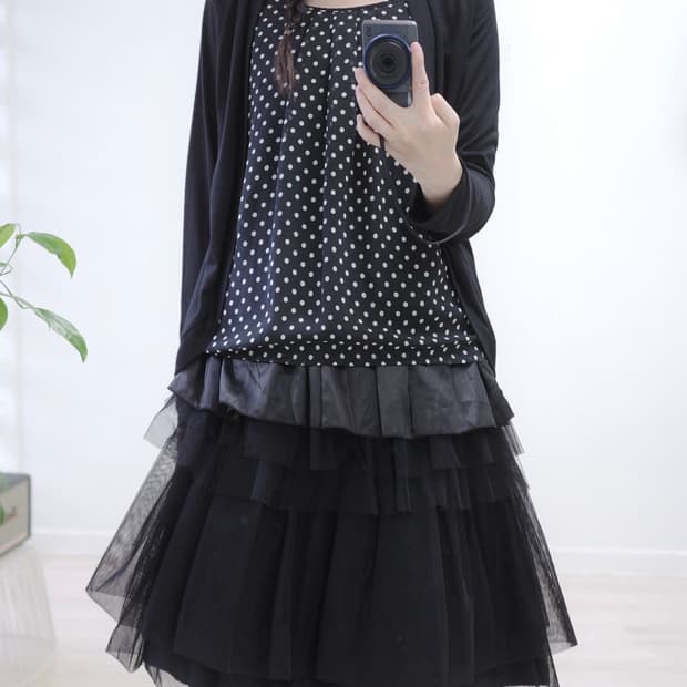 Dot layered longsleeve tee