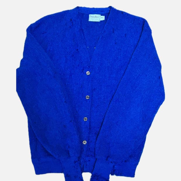 60s-70s 디스트레스드 모헤어 가디건