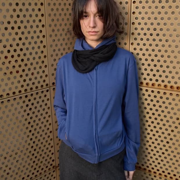 머듈 라운지 후드집업 블루