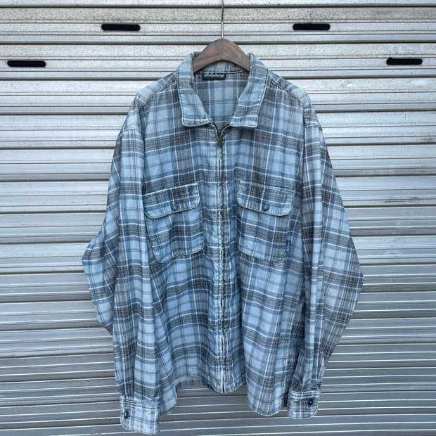 90s Billabong corduroy plaid sky blue 