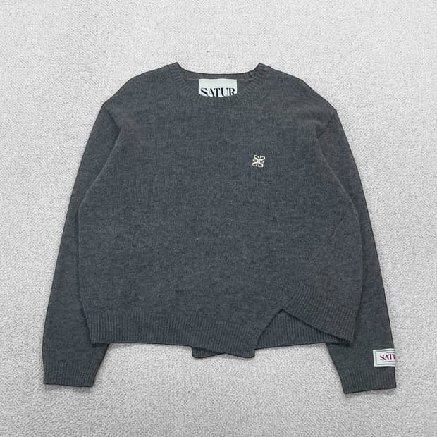 세터 Satur 더블린 언발란스 캐시미어 블랜드 니트 그레이