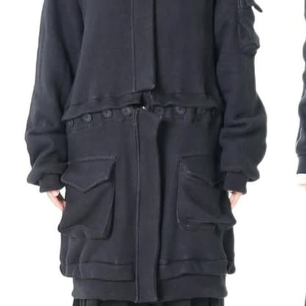 오스하이 퍼 후드집업 빈티지 블랙