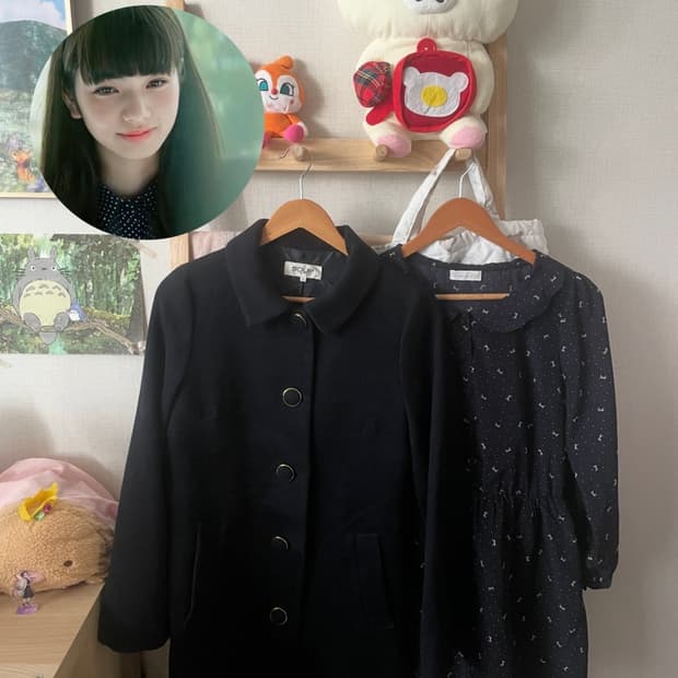 모리걸 빈티지 도쿄모리 코트 리본 원피스 set 🎀💙