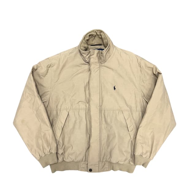 폴로 베이지 나일론 봄버자켓(95)