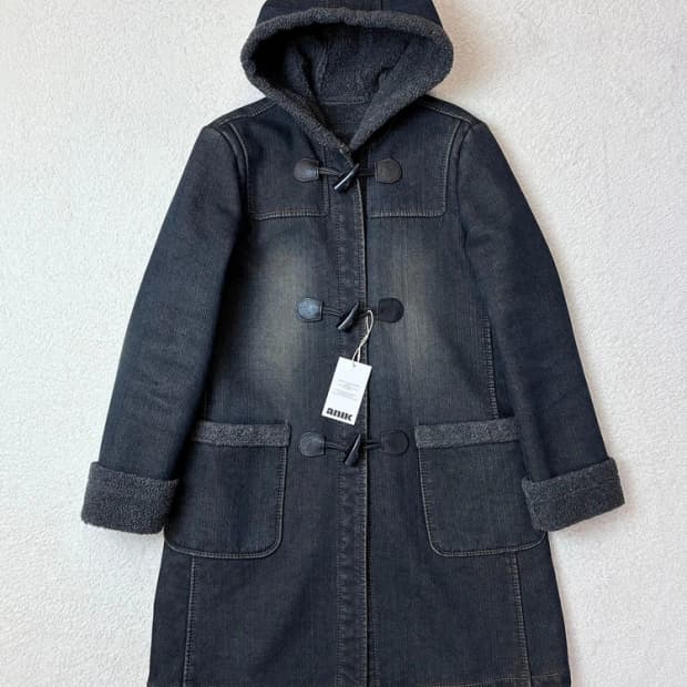 J'2nd 90's 후디드 데님 더플 코트 PN6012