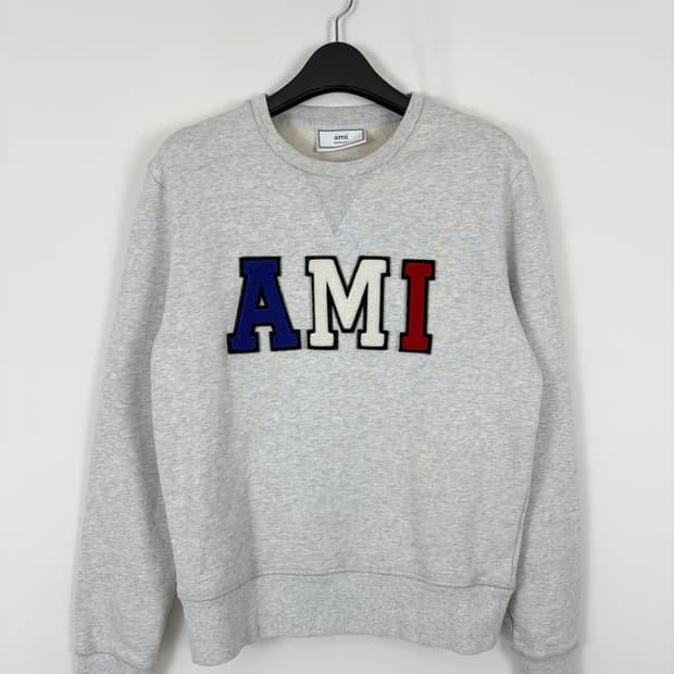 a94) 아미 AMI Paris 삼색 로고 맨투맨