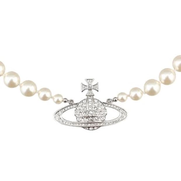 비비안 웨스트우드 빅 orb 진주 초커 새상품