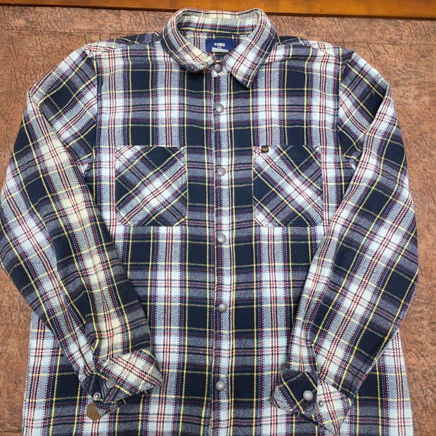 후부 헤비 플란넬 체크 셔츠 2XL