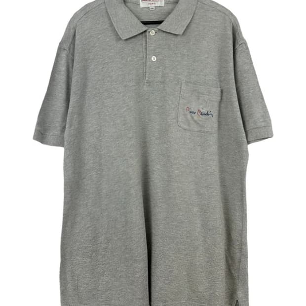 [M] PIERRE CARDIN 피에르가르뎅 레터링 카라티 그레이