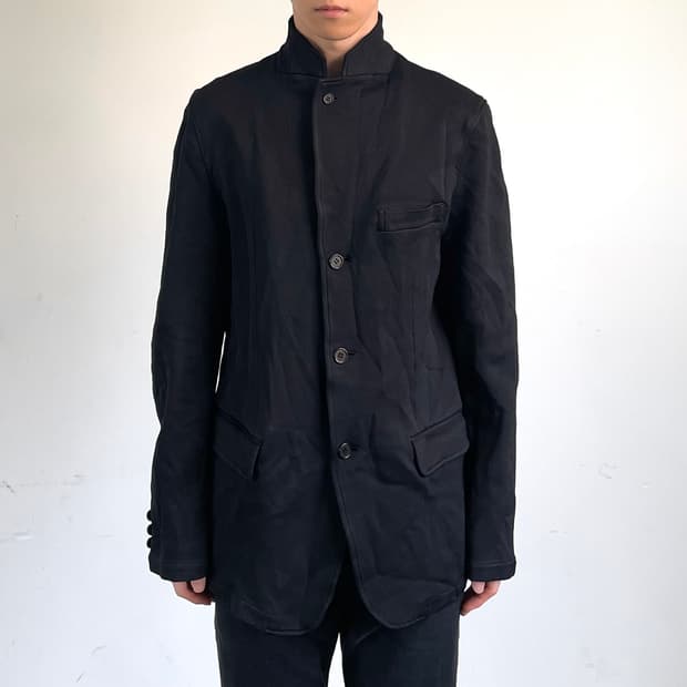 꼼데가르송 옴므 폴리 축융 링클 자켓