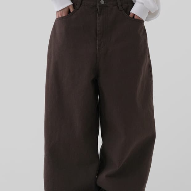 어텀 워크 커브드 팬츠 brown S사이즈 (기모x)