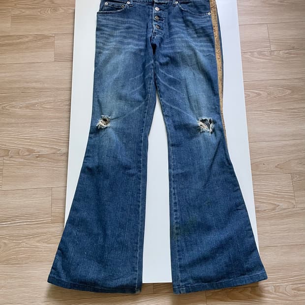 토네이도마트 사이드라인 밸바텀 팬츠