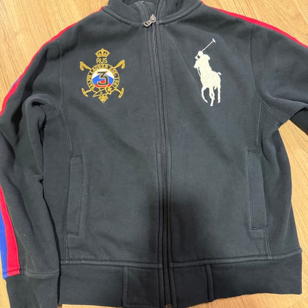 폴로 랄프로렌 빅포니 러시어 블랙 져지 집업