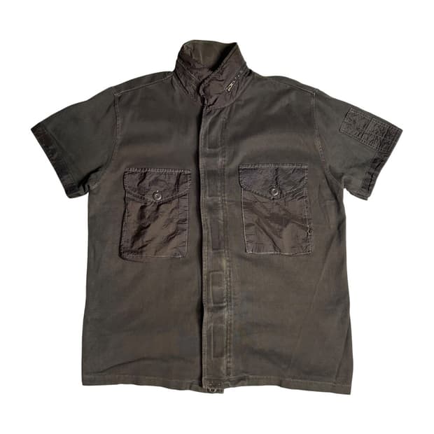 [AVIREX] 아비렉스 밀리터리 투포켓 워싱 집업 반팔