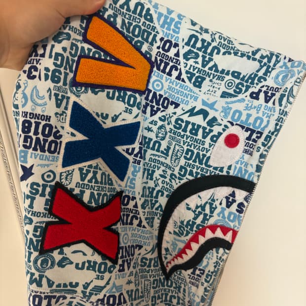 베이프 25주년 샤크 후드 XXL